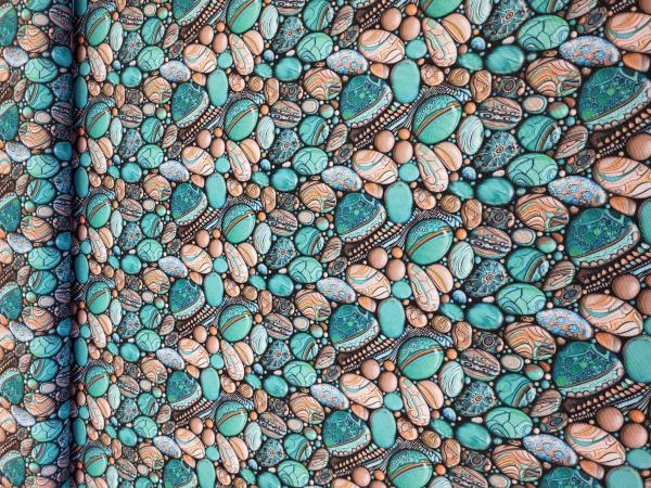 Kő mintás vízlepergető, zöld