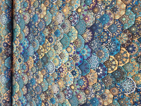 Csempe mintás vízlepergető, kék